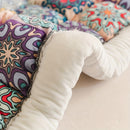 Capa para Sofá Estilo Boêmio com Detalhes Franzidos na Borda