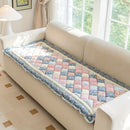 Capa para Sofá Estilo Boêmio com Detalhes Franzidos na Borda